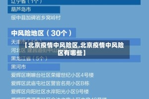 【北京疫情中风险区,北京疫情中风险区有哪些】