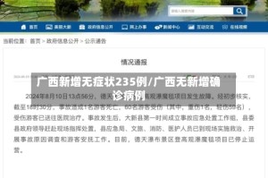 广西新增无症状235例/广西无新增确诊病例