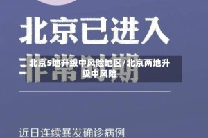 北京5地升级中风险地区/北京两地升级中风险