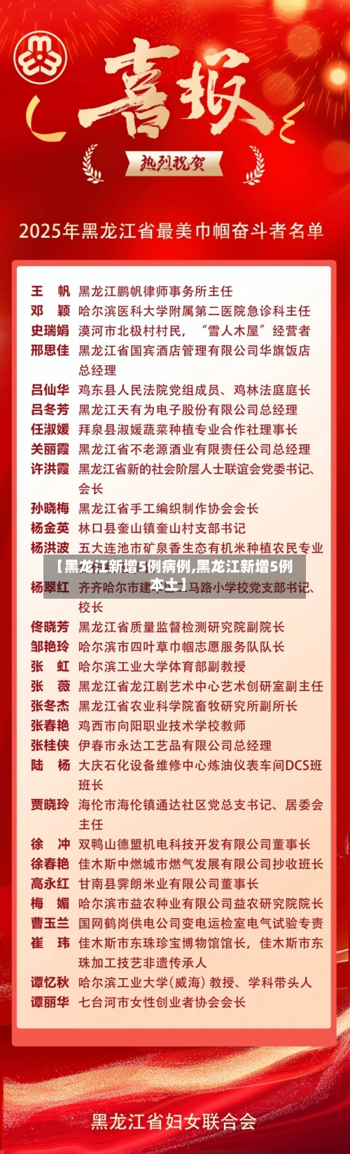 【黑龙江新增5例病例,黑龙江新增5例本土】-第1张图片